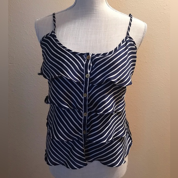 Striped ruffle top - Picture 1 of 3